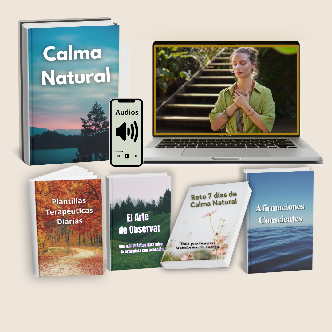 Comienza a liberar la sobrecarga mental y estrés acumulado "HOY MISMO" con el Programa Digital Calma Natural. Haz clic abajo para descubrir todo lo que incluye.